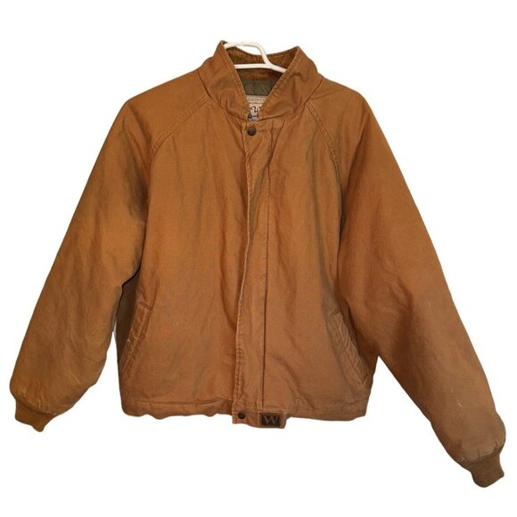 Vintage Walls Canvas Bomber Barn Chore Coat Insulated Trucker Jacket L Brown - Picture 1 of 12